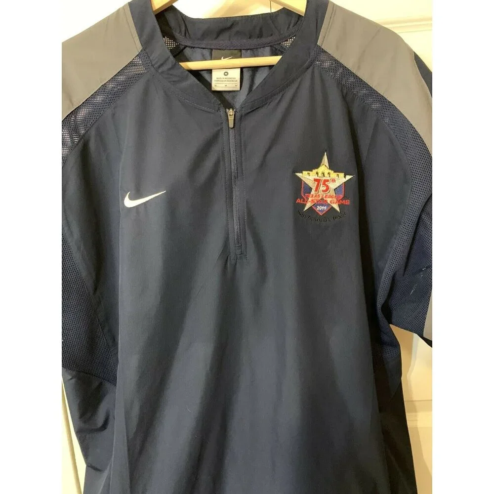Nike 2011‎ Texas League All Star Game Baseball Blue Field Shirt Mens L Storm Fit